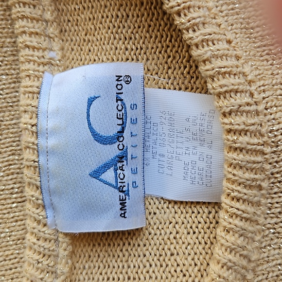 AMERICAN COLLECTION SHIRT PETITE LARGE GOLD VINTAGE WOMEN'S - Picture 5 of 6